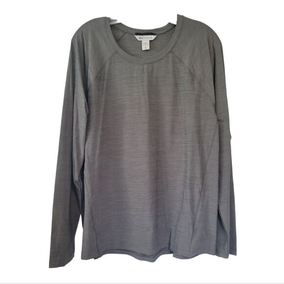 Athleta Ultimate Textured Train Top in Gray Size XL NWT - Picture 1 of 6